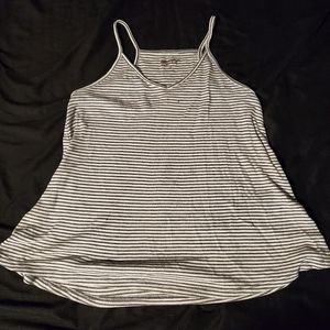 Black and gray striped tank top